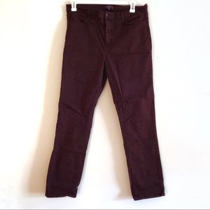 NYDJ Dark Maroon Straight Leg Jeans - sz 14